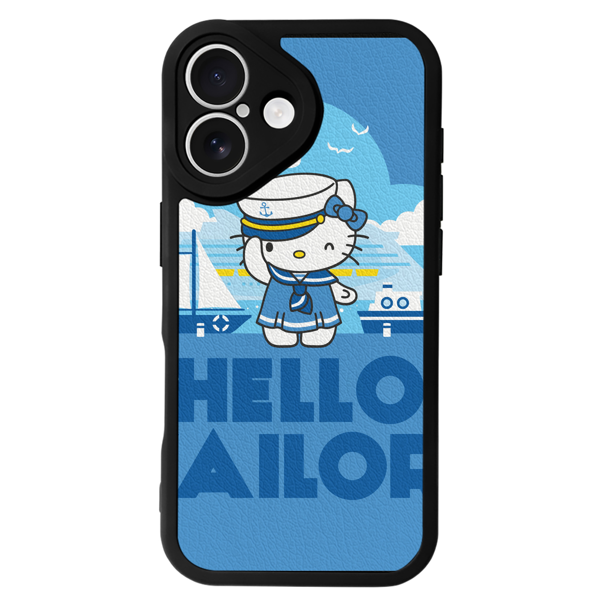 （画像用） Hello Kitty ハローキティ 【iPhone 16シリーズ対応】シリコンスマホケース（レザー調） 材質：シリコン
